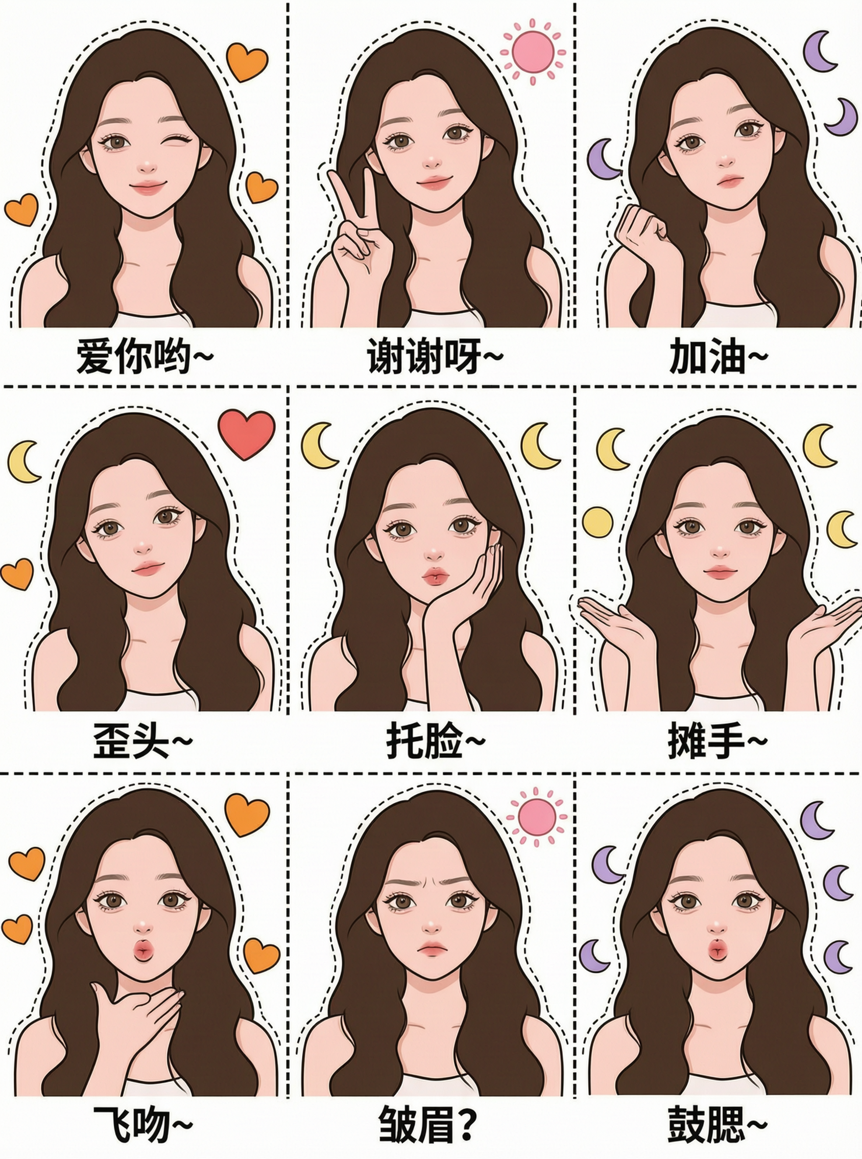 治愈九宫格贴图|上传照片做同款 - 作品图1