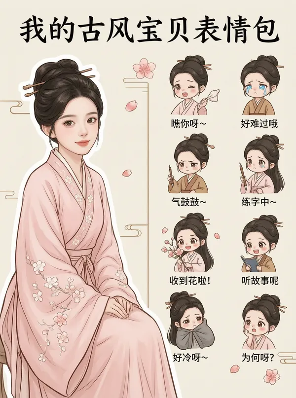 超🔥贴纸丨我的古风宝贝表情包丨传图做同款 - C作品