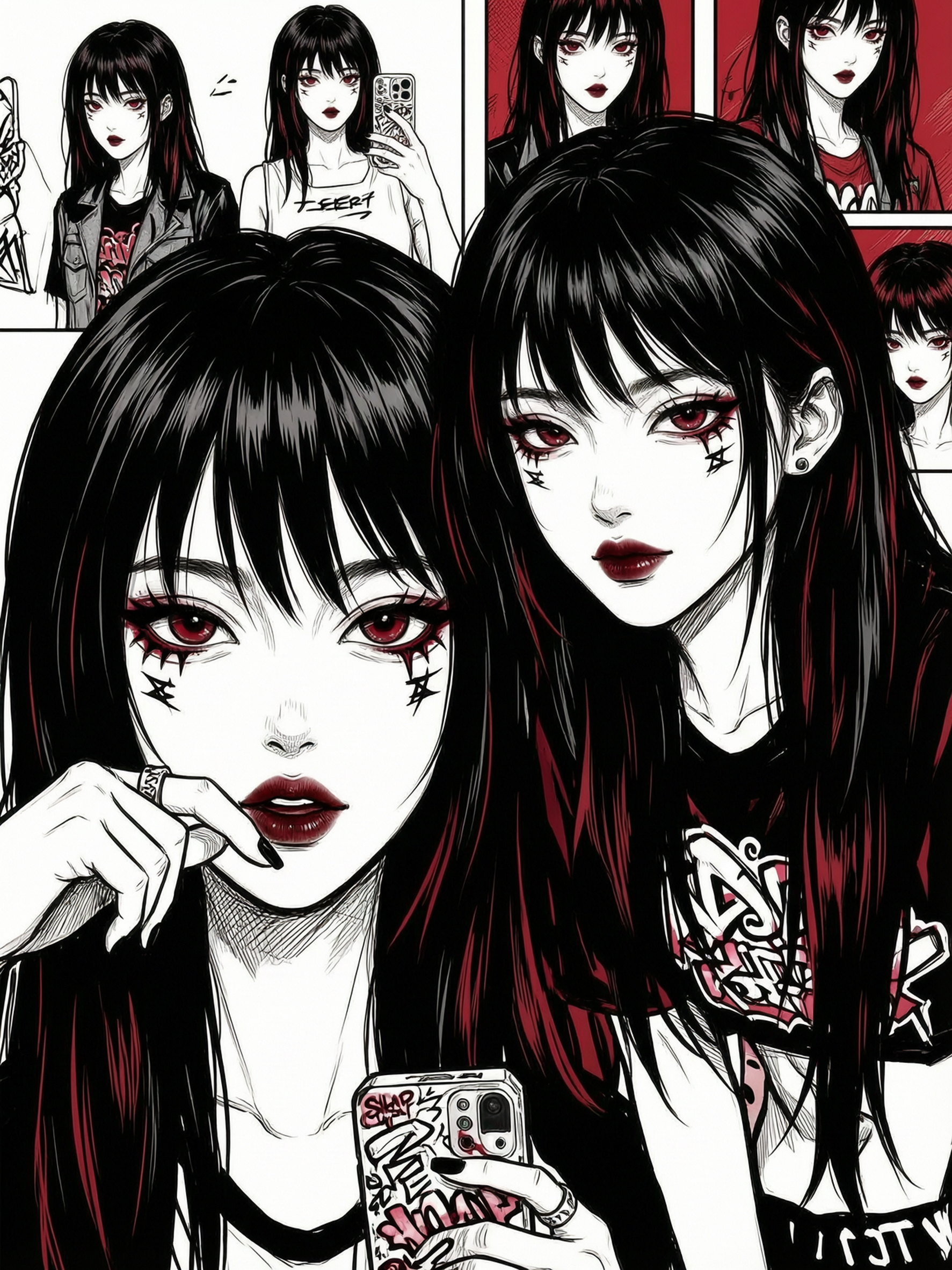我的二次元合照丨街头漫画的锐色碰撞丨传图做同款 - 作品图1