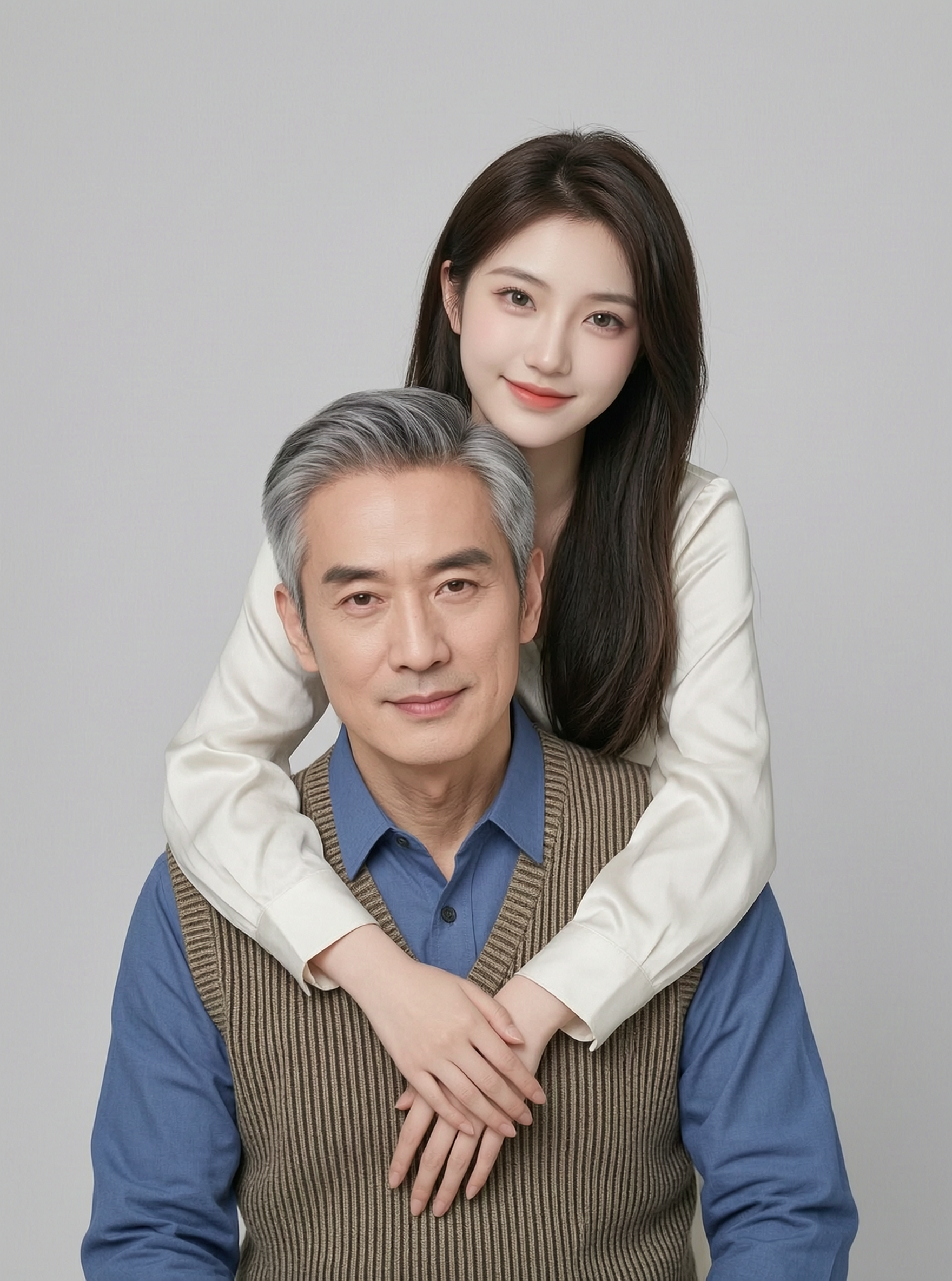 wan2.7简约温馨父女写真|上传照片做同款 - 作品图1