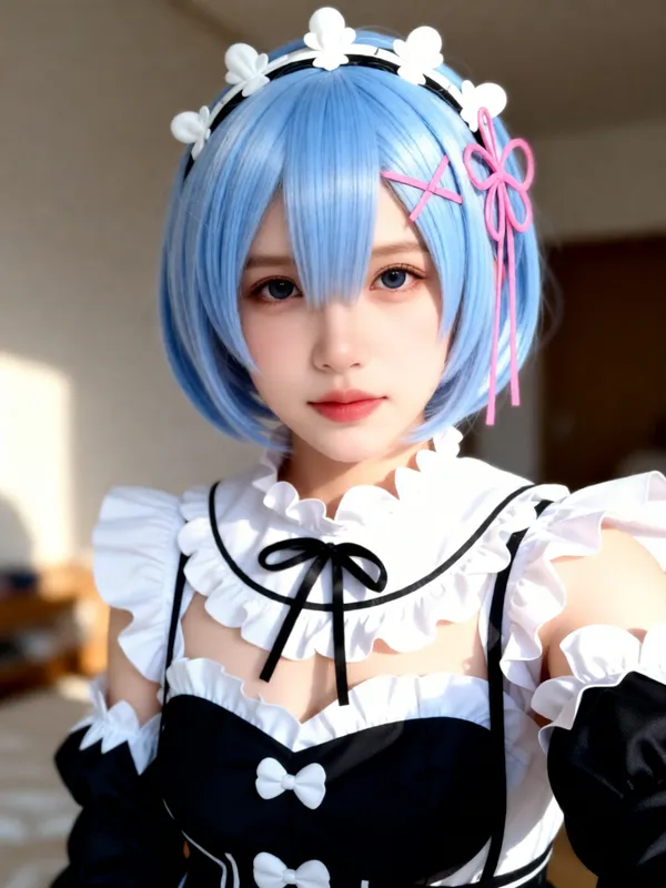 蕾姆cosplay - 主图(AI艺术作品)
