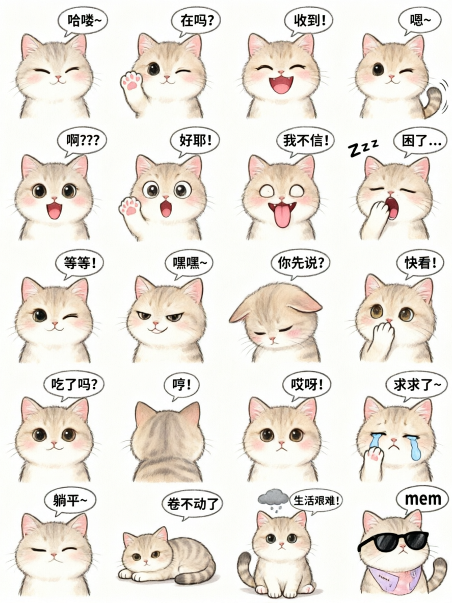 萌宠可爱卡通表情包❤️  - 作品图1
