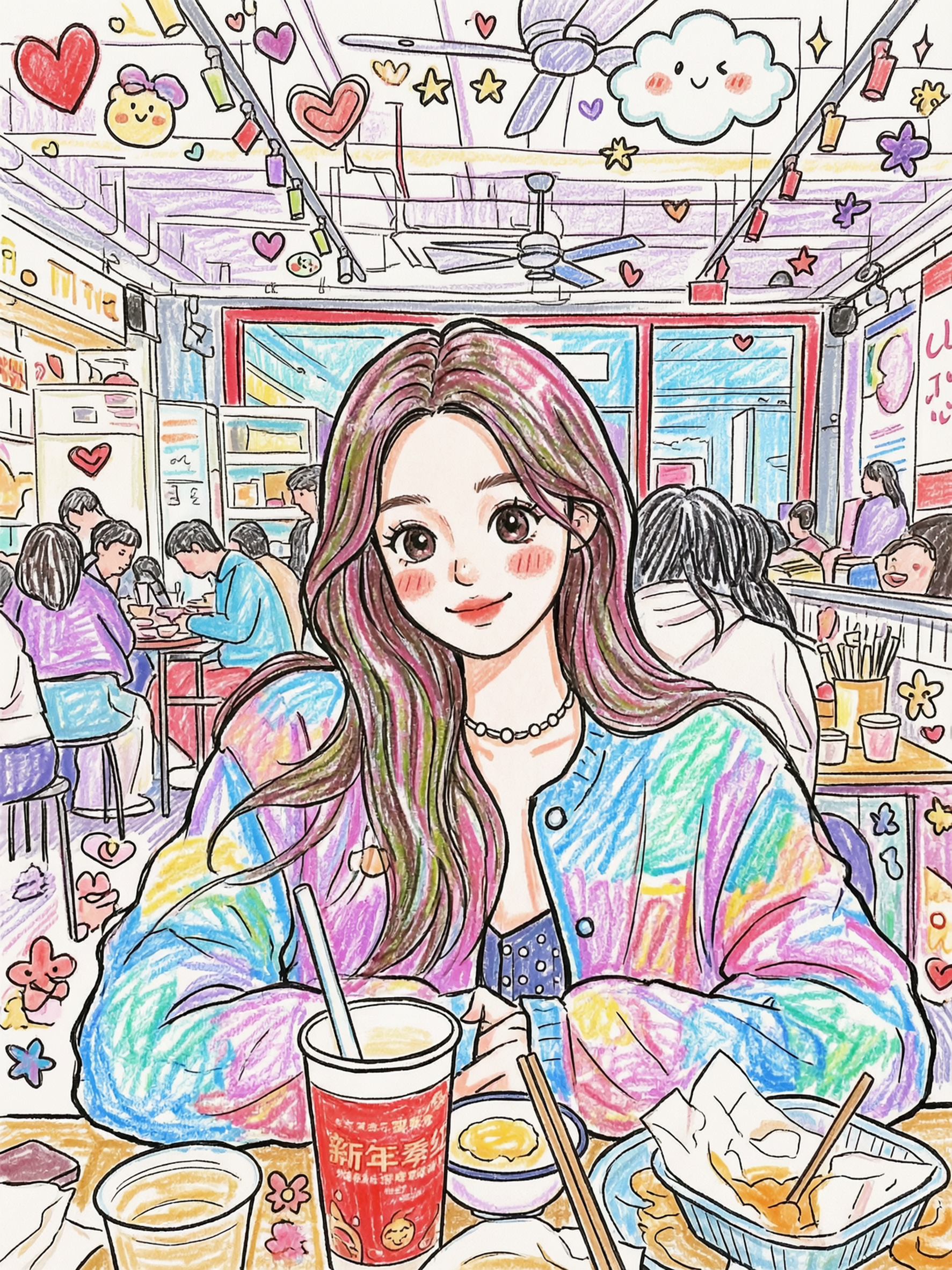 萌翻你的蜡笔风涂鸦照｜万物皆可涂鸦 - 作品图1