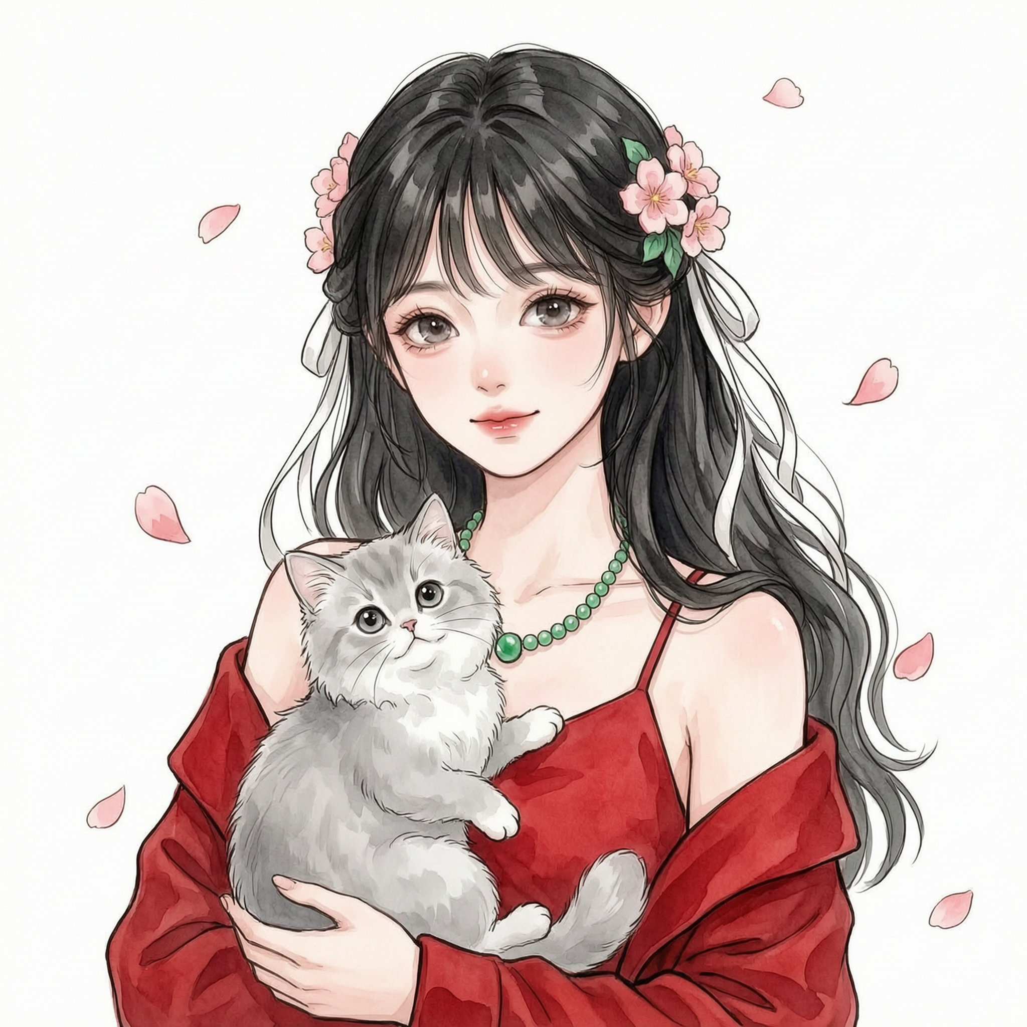 唯美精致二次元插画头像 - 作品图1