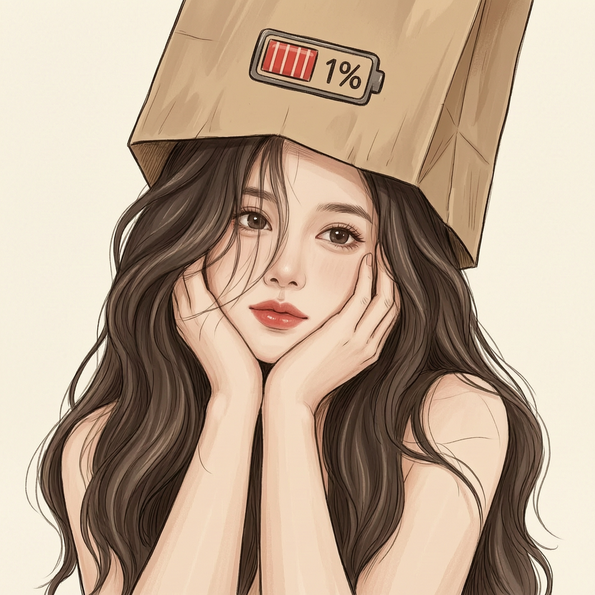 趣味纸袋帽|替换一张人物照做同款 - 作品图1
