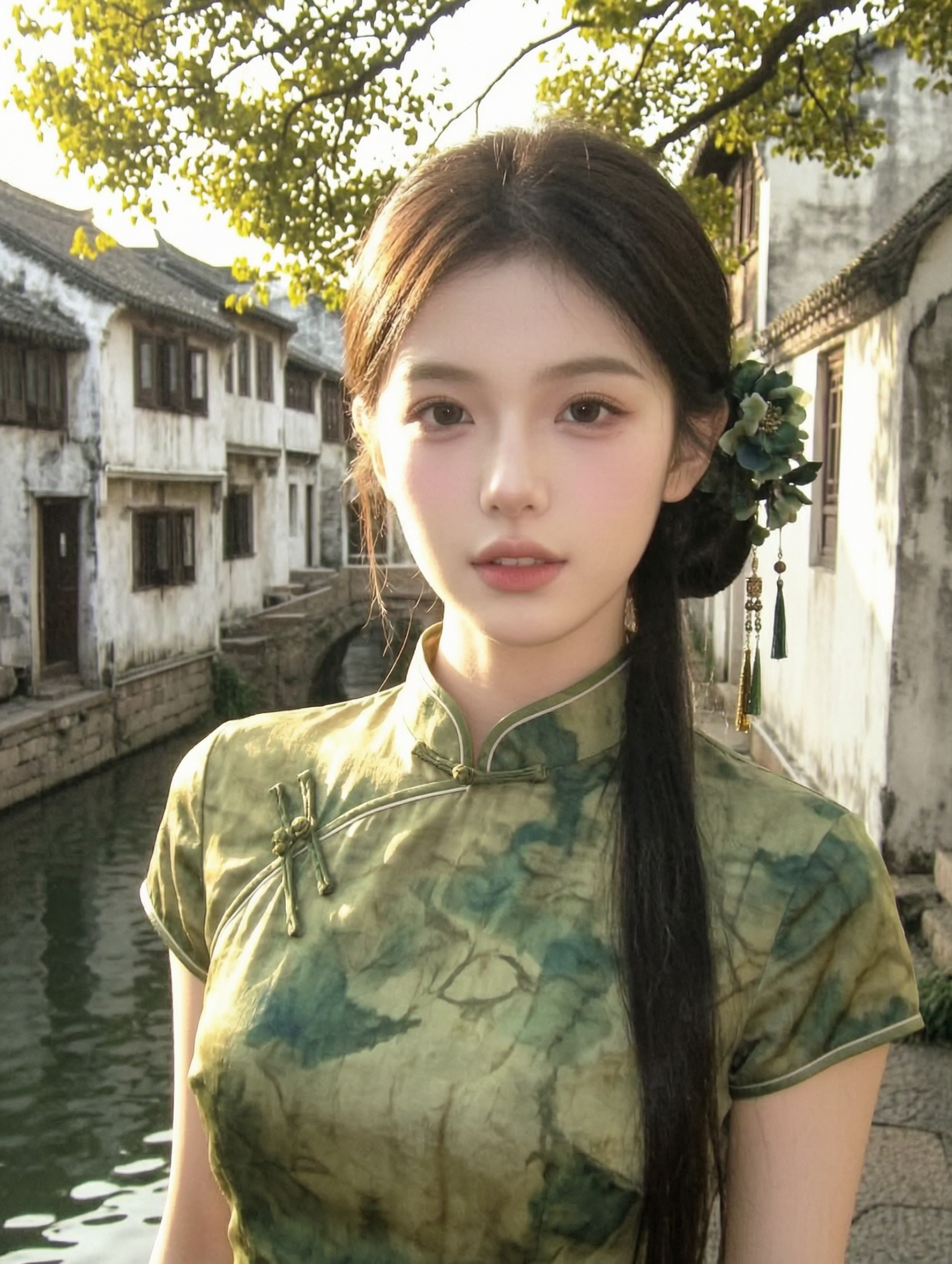 江南朦胧低像素旗袍写真 - 作品图1