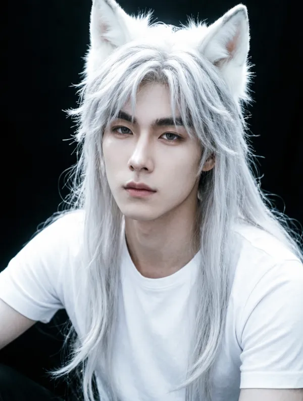 🐺银发少年｜二次元画风｜男生写真✨ - 主图（AI艺术作品）