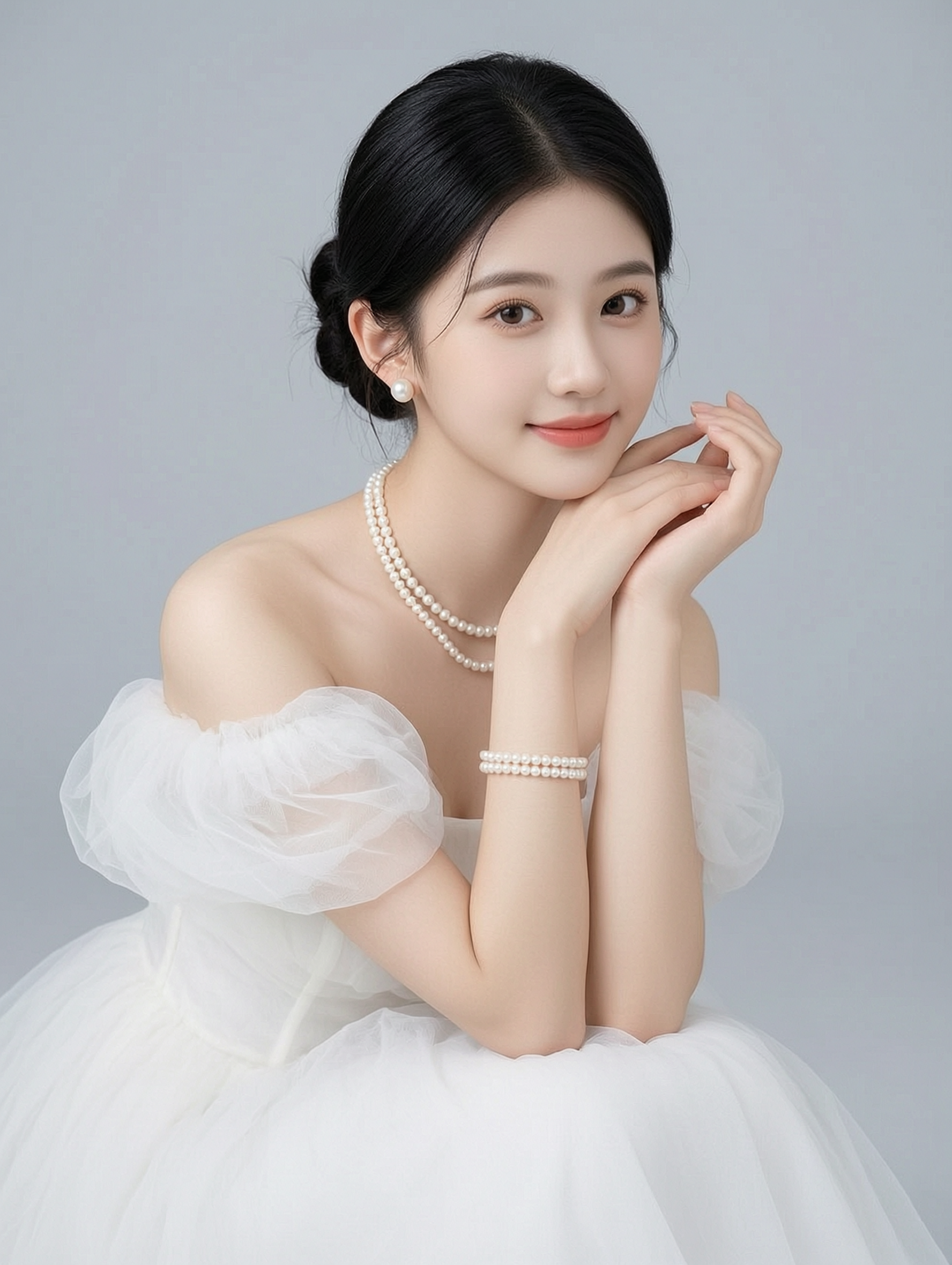 韩系氛围感婚纱写真|上传女生照片做同款 - 作品图1