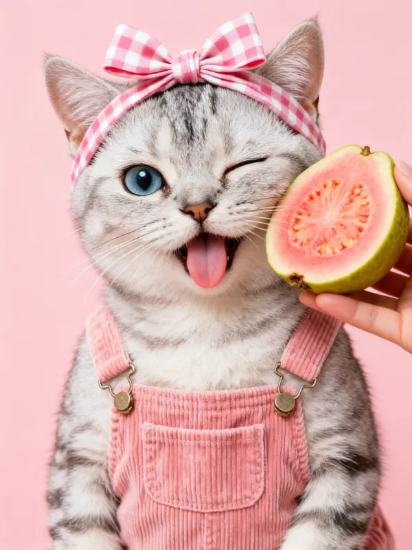 多巴胺写真-芭乐粉|上传你的猫宠生成一件同款吧~ - 主图(AI艺术作品)