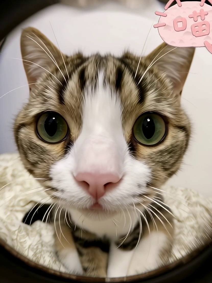 AI鱼眼小猫~ - 作品图1