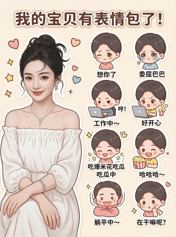 AI我的表情包写真 - 主图(AI艺术作品)
