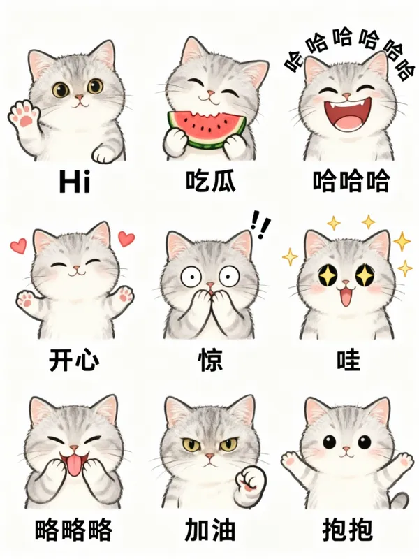 超可爱的猫咪表情包~ - C作品