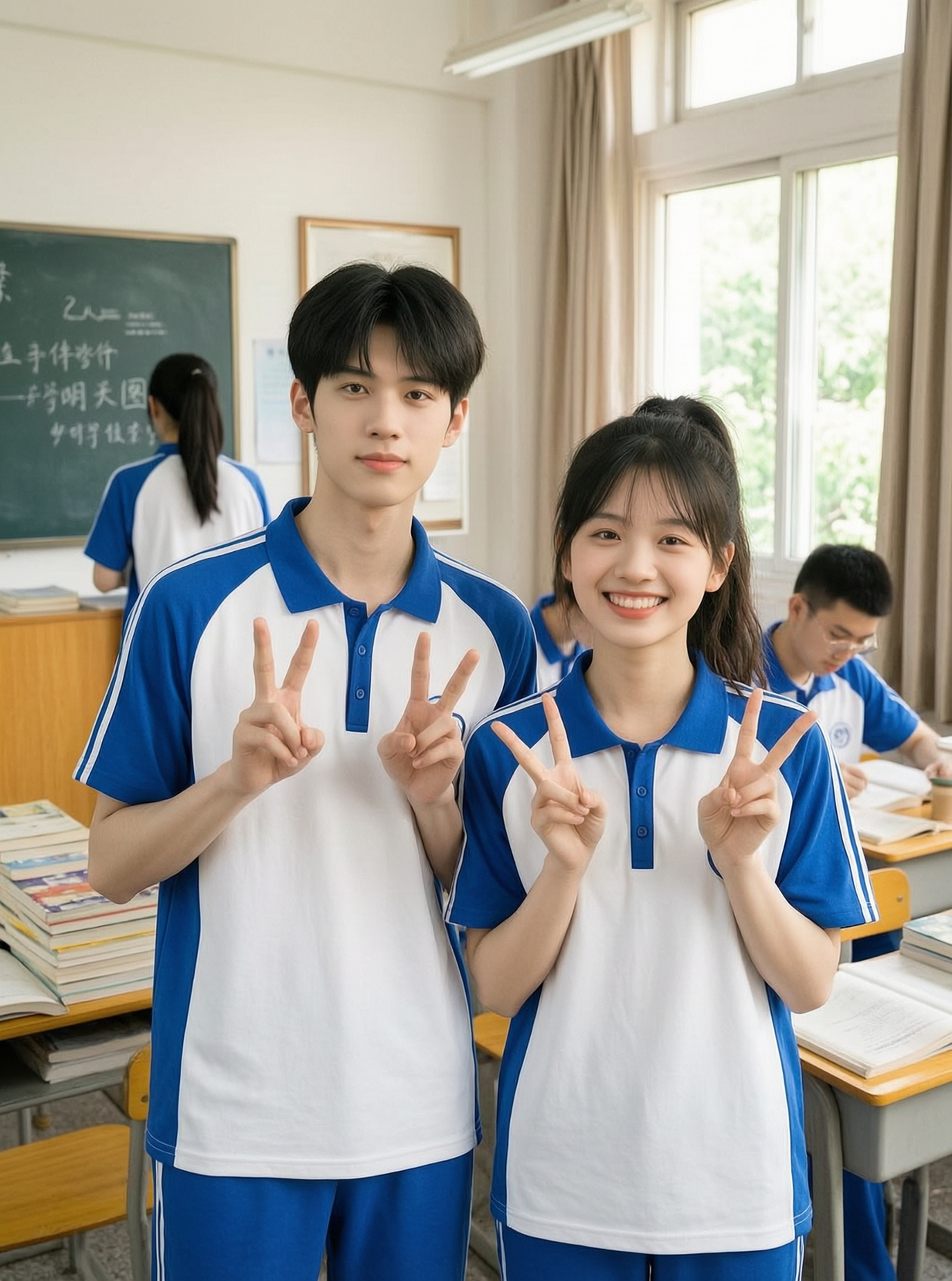 青春校园氛围照|上传男女照片生成 - 作品图2