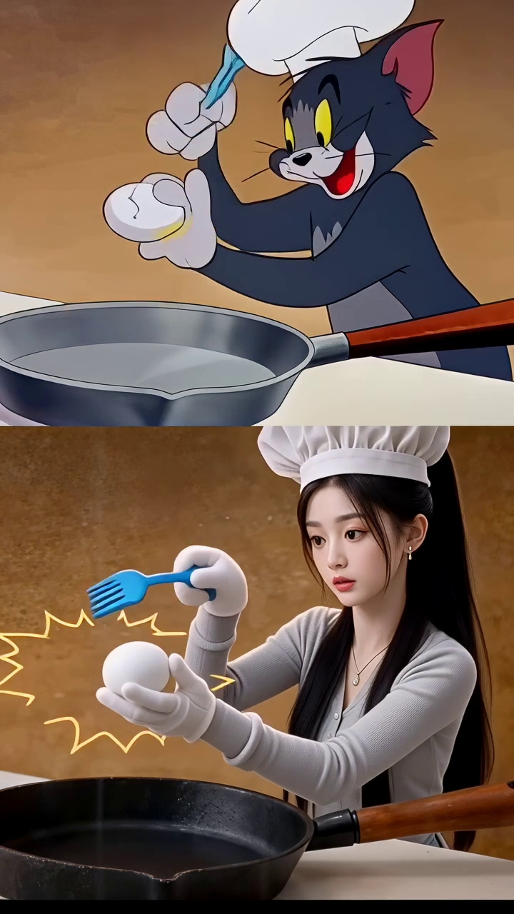 AI真人演绎猫和老鼠|替换照片即可 - 作品图1