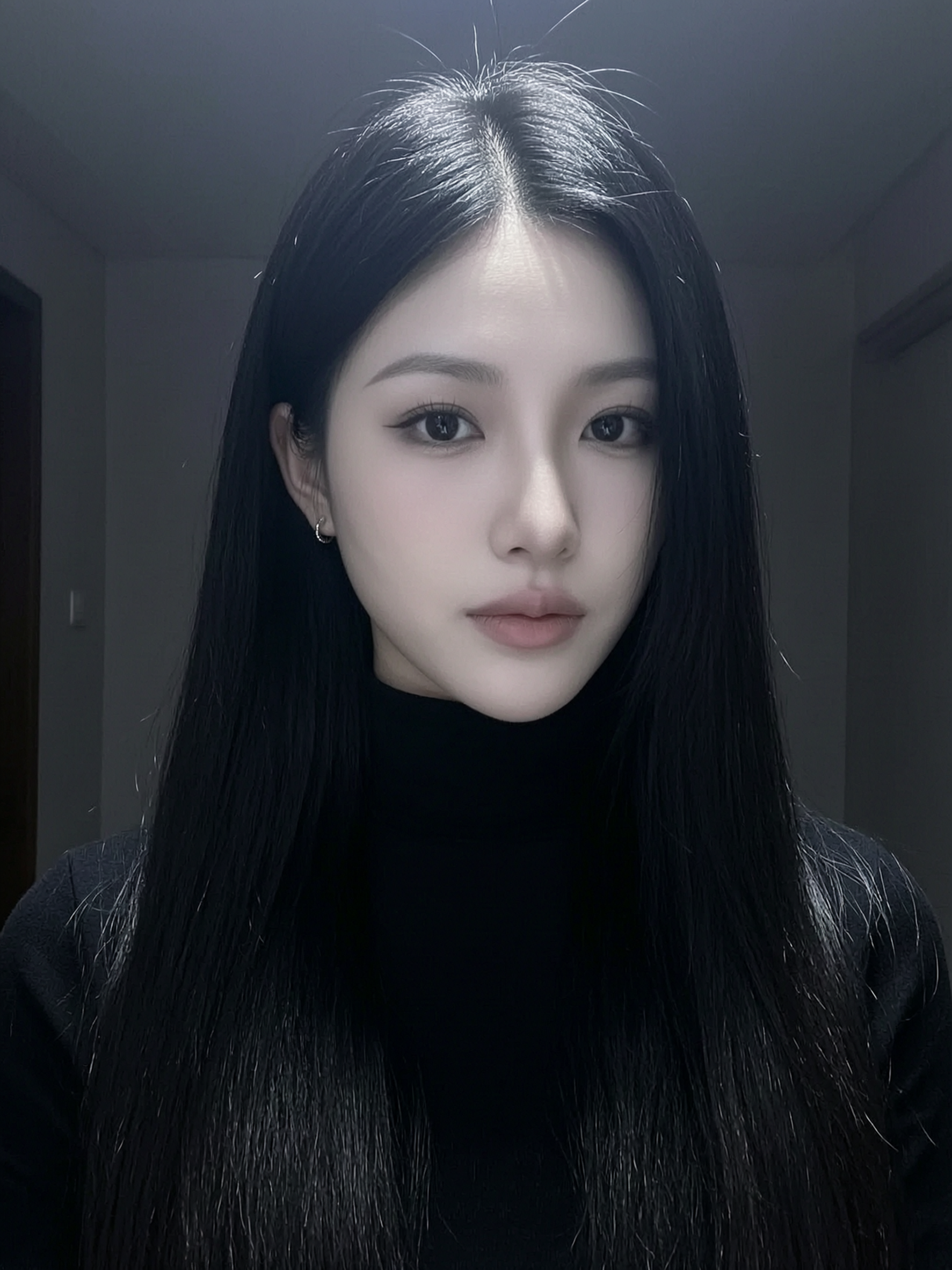 暗调清冷氛围感写真|上传女生照片做同款 - 作品图2