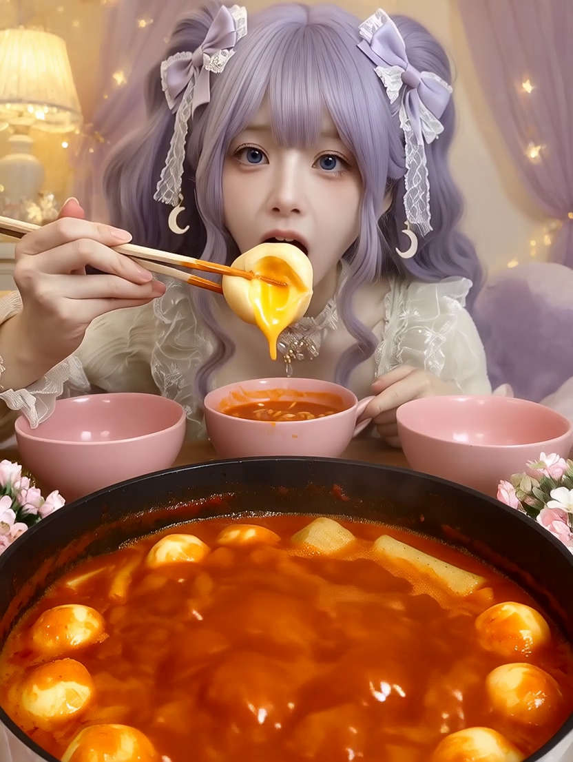 沉浸式吃番茄浓汤麻辣烫 - 作品图1