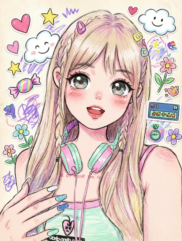 Al彩色插画风格 - C作品