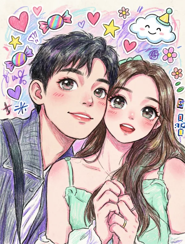 Al蜡笔儿童漫画写真 - 主图(AI艺术作品)