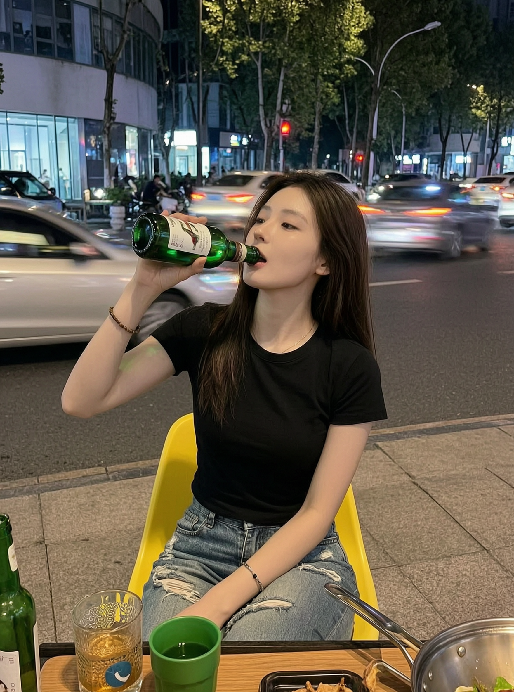 都市夜晚氛围感|替换自己的照片即可生成同款 - 作品图1