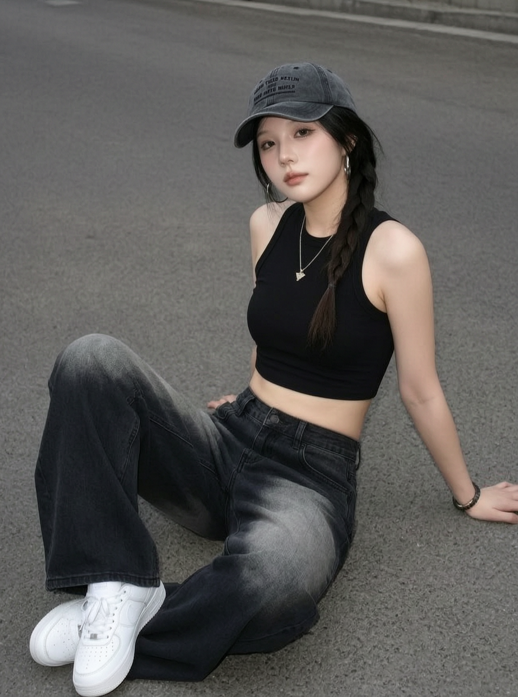 酷飒街头风的个性女孩｜替换自己的照片即可生成同款 - 作品图1