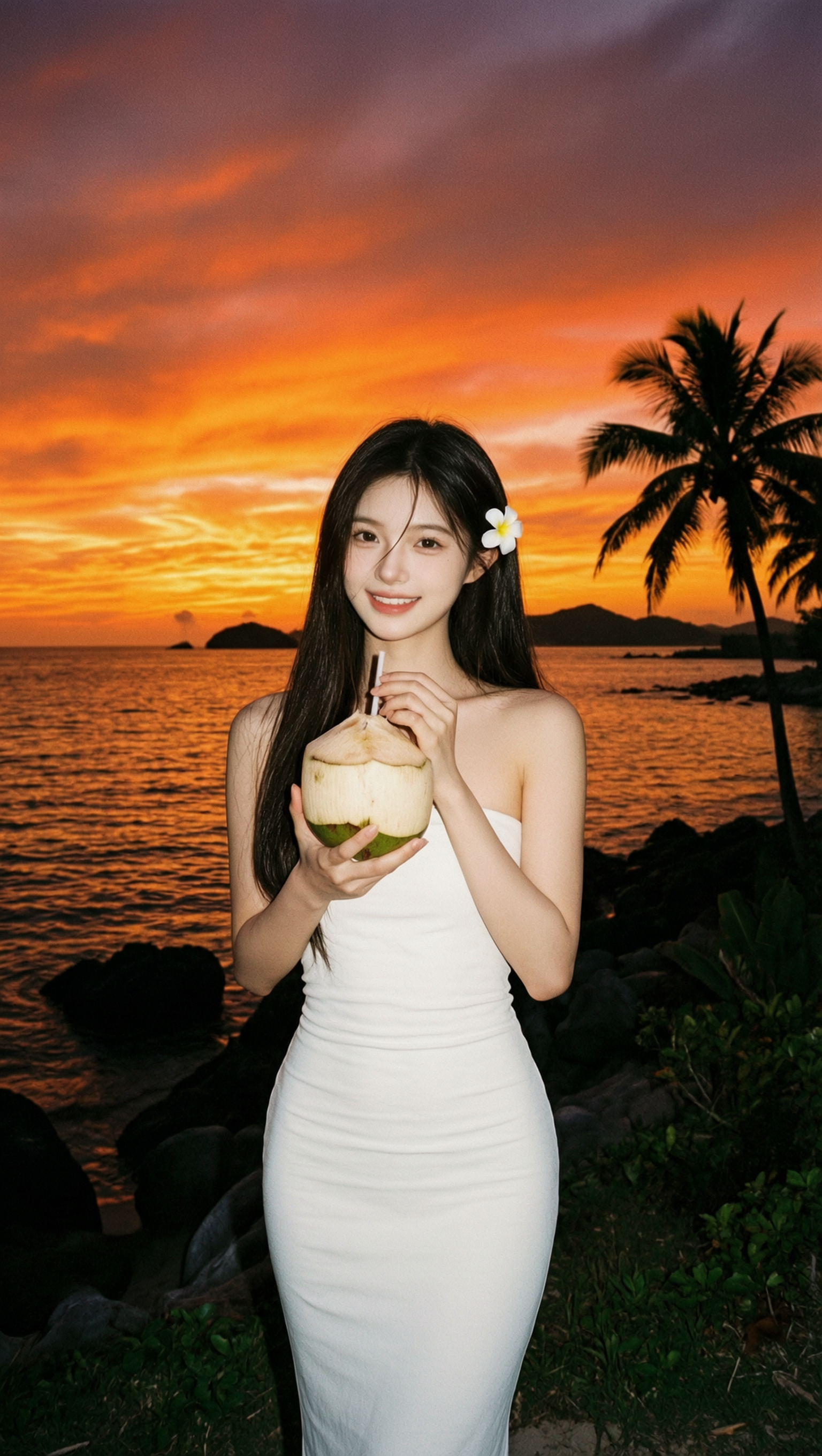 落日海边度假✨️女生写真做同款 - 作品图1