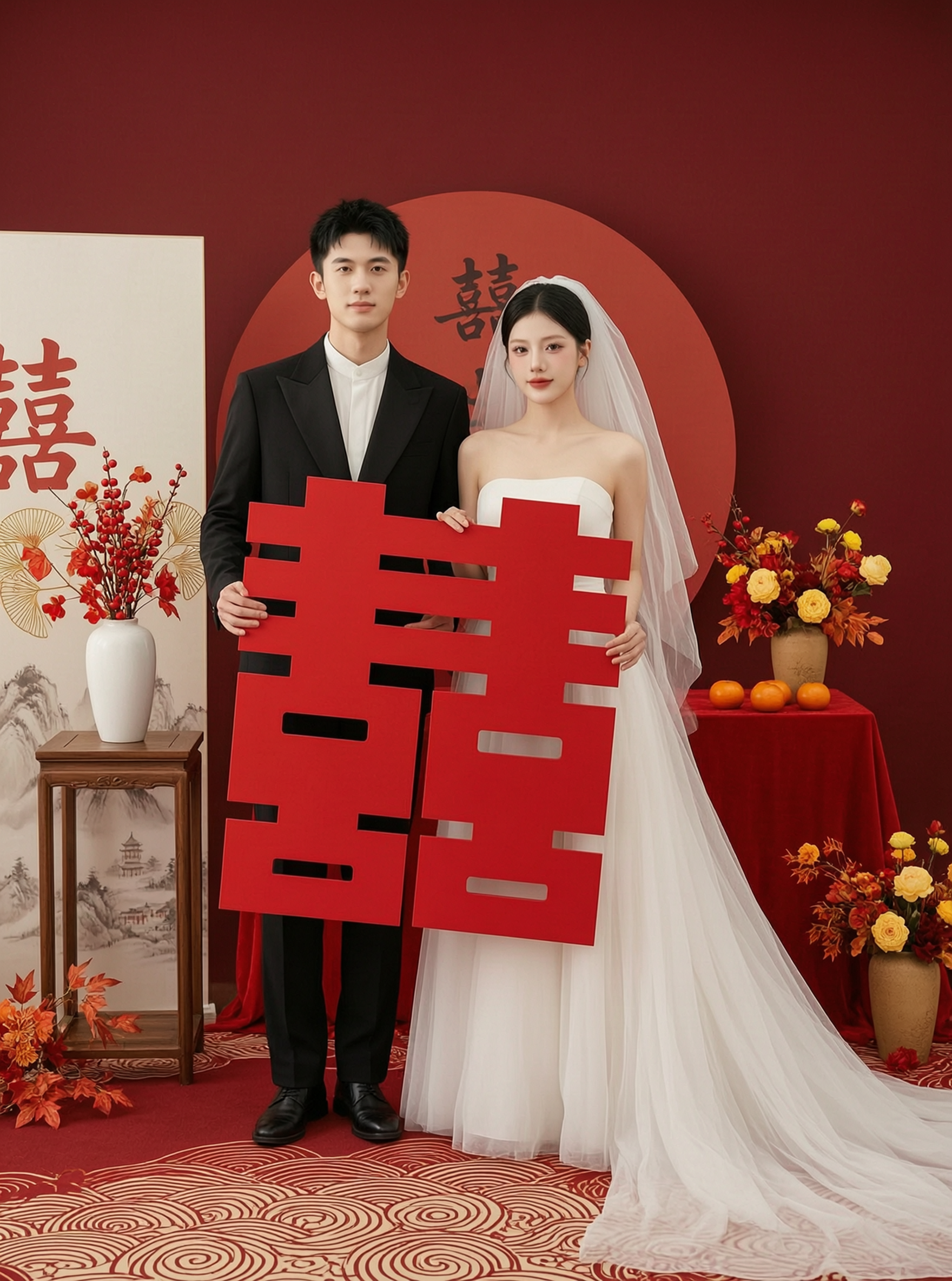 国风轻纱订婚照✨️做同款 - 作品图1