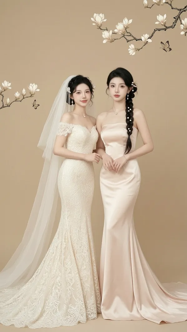 工笔风新中式闺蜜写真照✨️做同款 - C作品