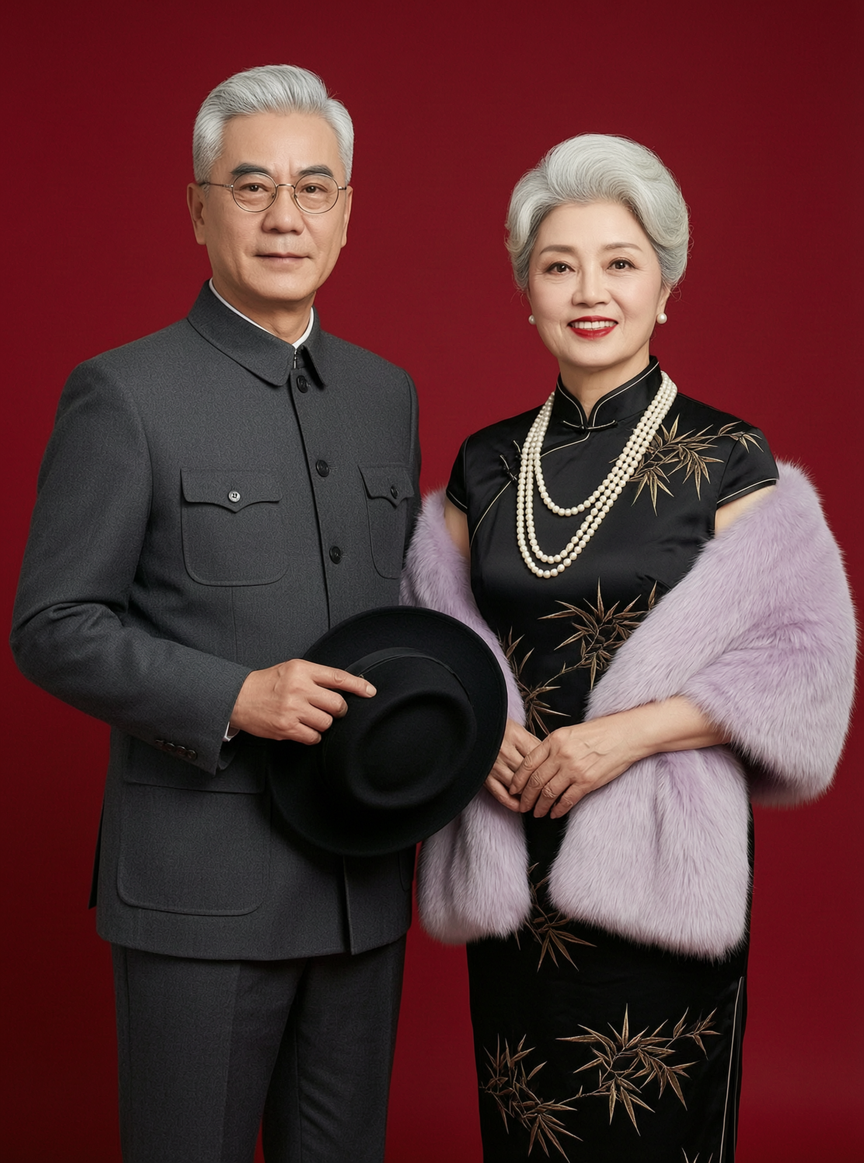 🎥📷中老年情侣写真（中山装+旗袍）|一键即可生成 - 作品图1