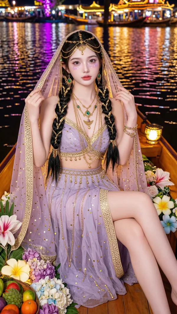 仙欲天花板紫纱异域少女写真💖｜传照片生同款 - C作品