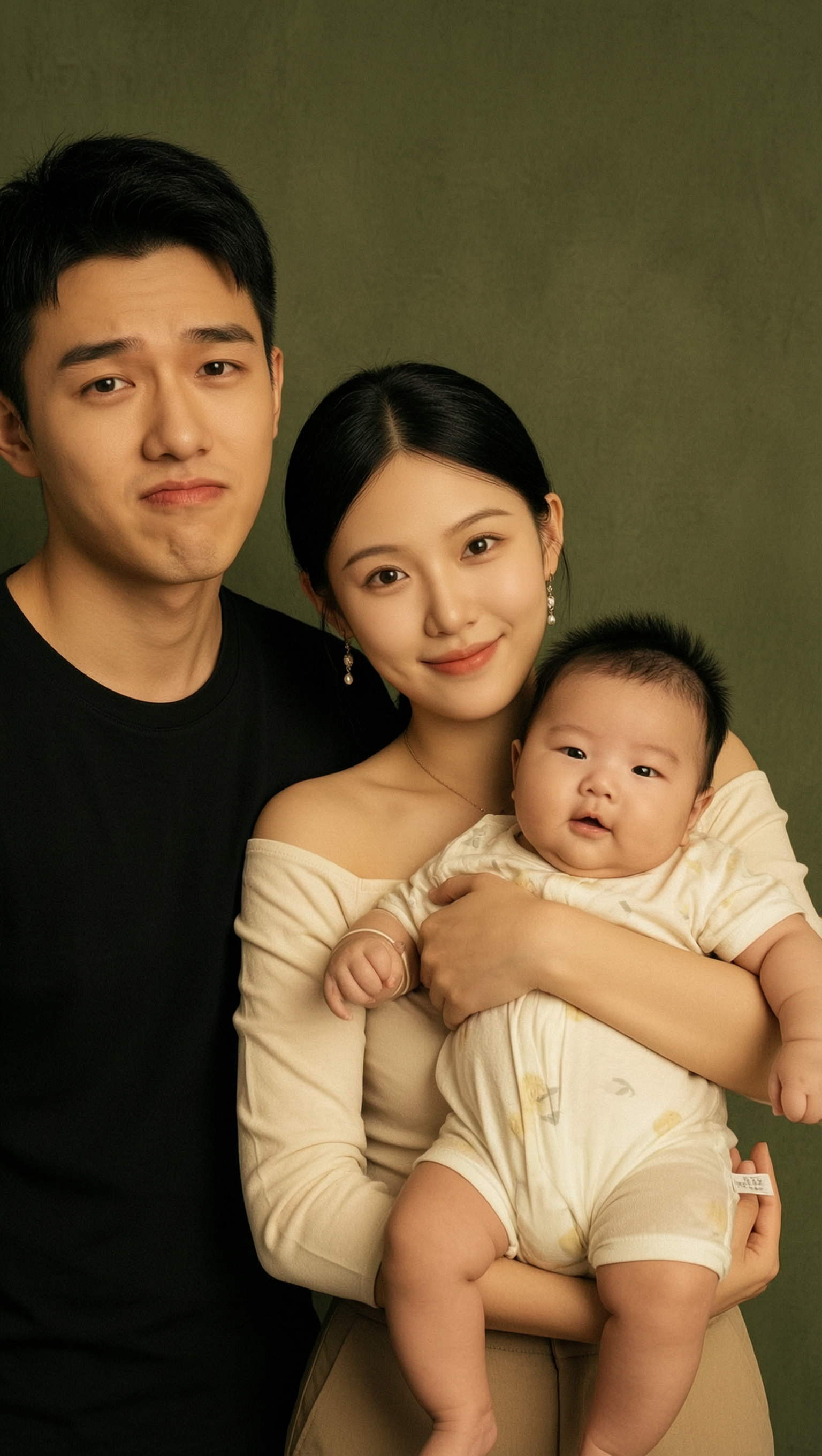  一家三口甜蜜合照❤圆满的小世界一键生成 - 作品图1