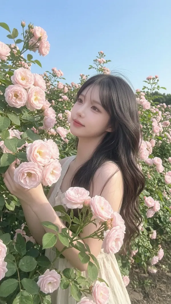 夏日法式蔷薇少女写真🌸传照片生同款 - C作品