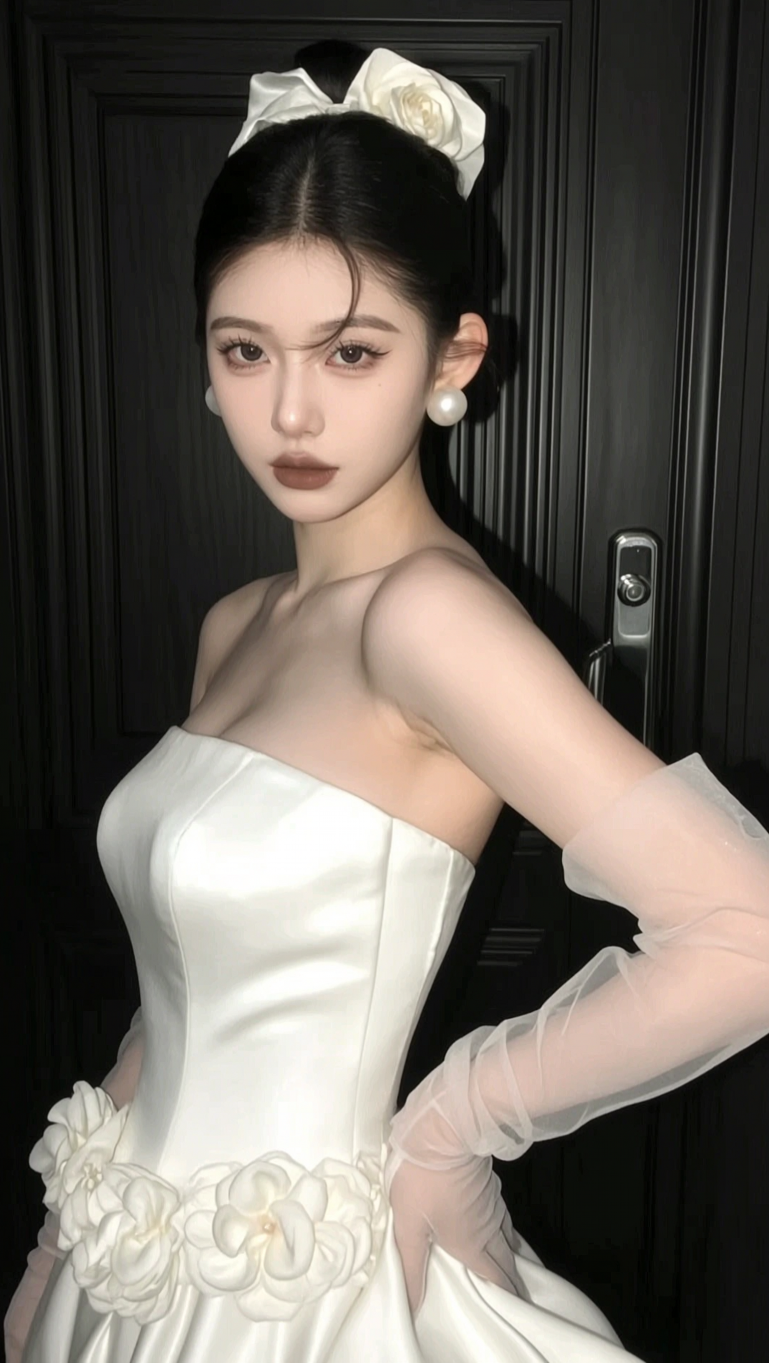 白月光礼服 ❤复古氛围感写真一键生成 - 作品图1