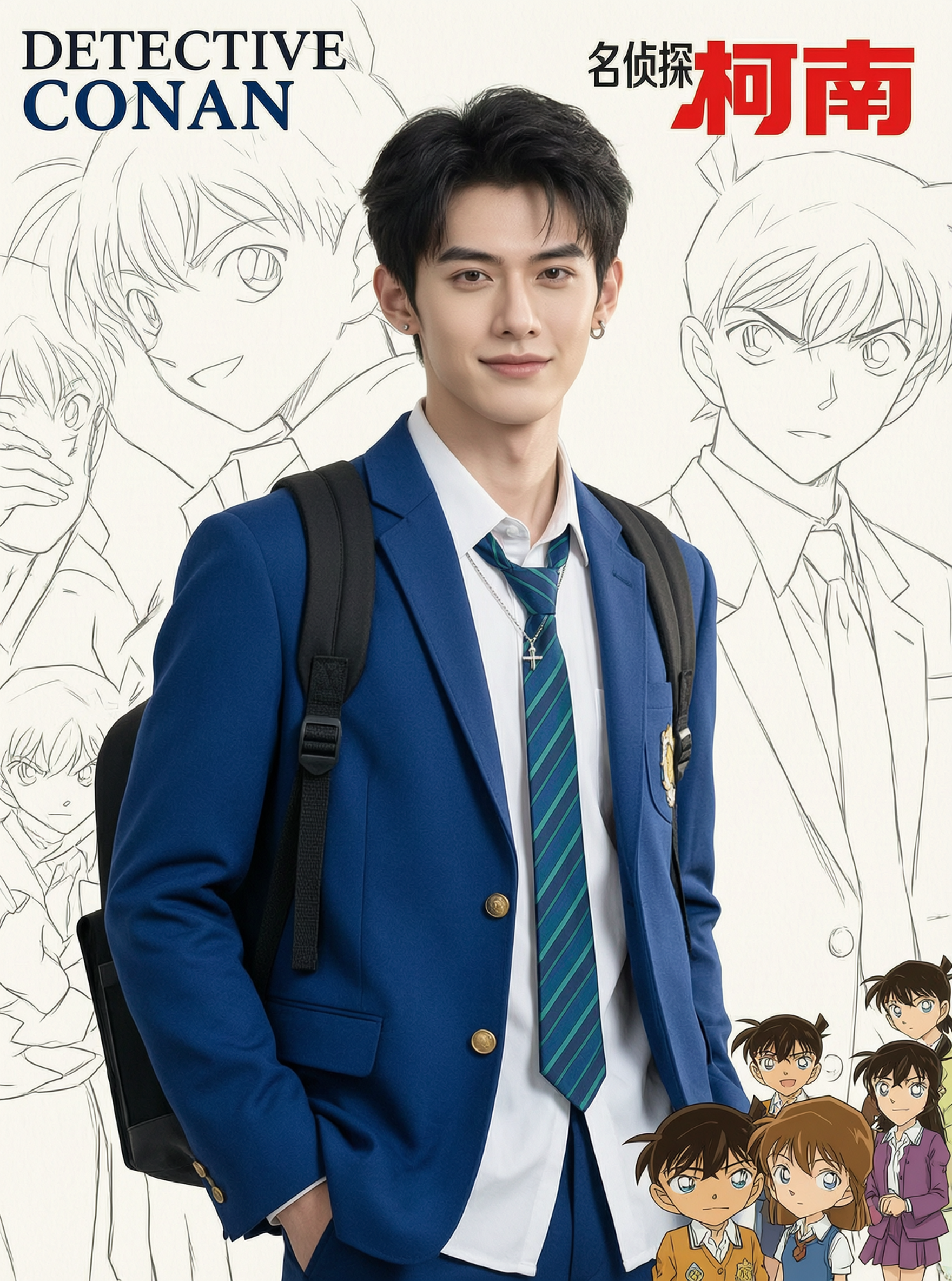 真人cos《名侦探柯南》工藤新一 - 作品图1