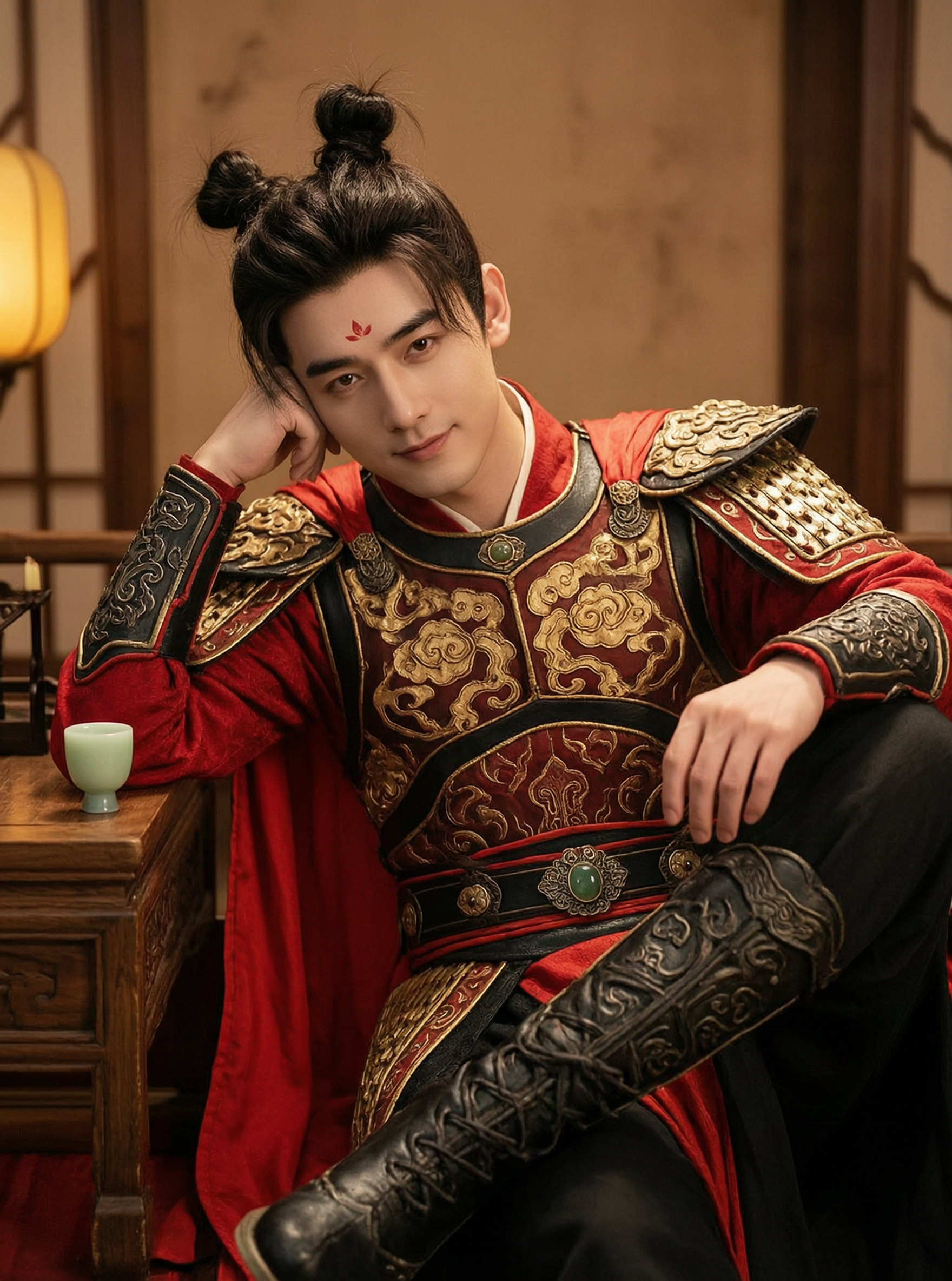 腹黑高冷cos 哪吒古风照 - 作品图1