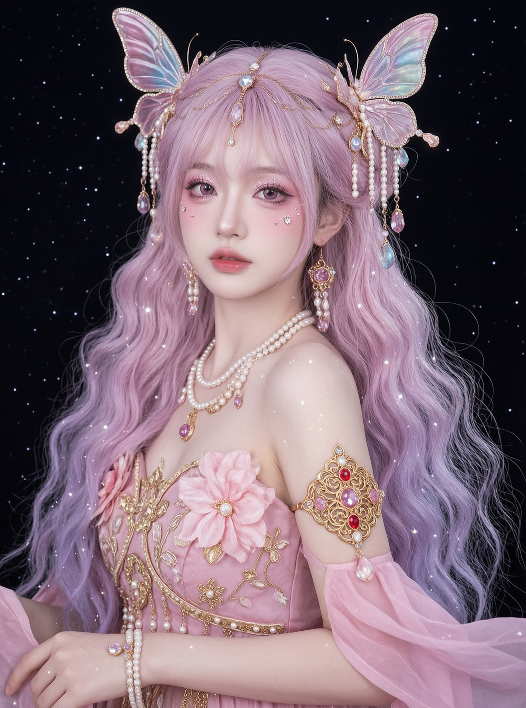 国风奇幻·蝴蝶精灵.花神氛围感写真 | 上传女生照片做同款 - 作品图2