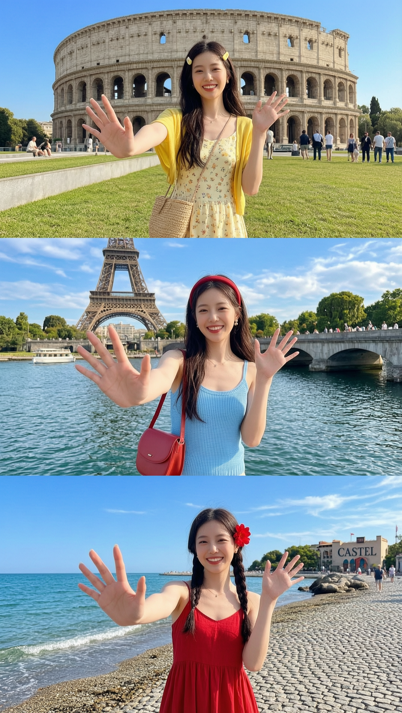 三分屏夏日旅行大片 - 作品图1