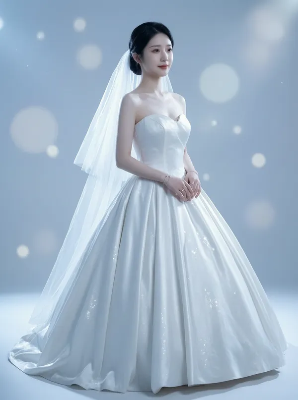 简约韩系婚纱✨️女生写真做同款 - 主图（AI艺术作品）