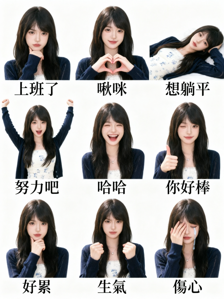 九宫格表情包 - 作品图1