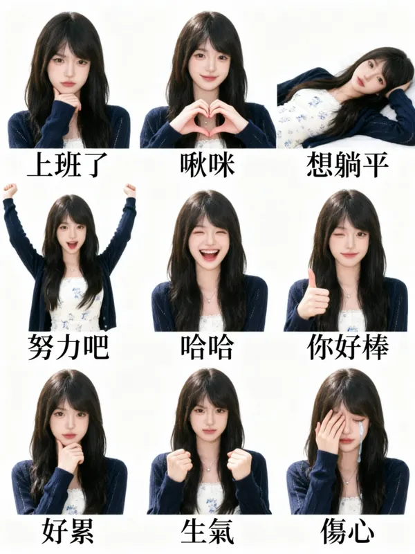 九宫格表情包 - C作品