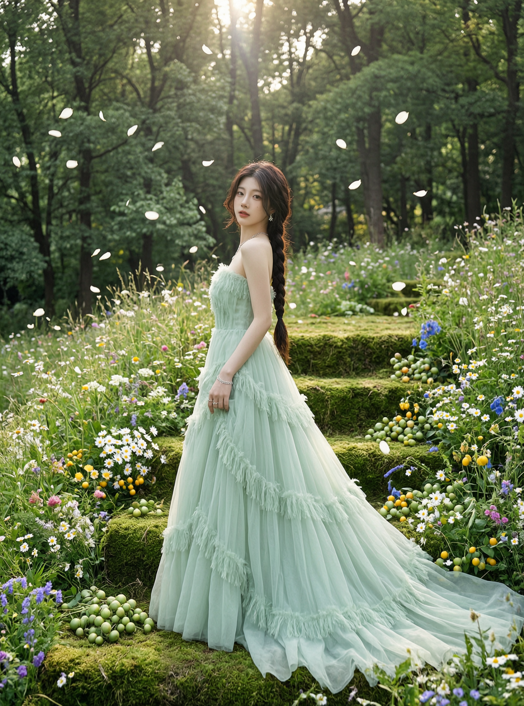 赵露思Vogue活动同款绿色系写真 - 作品图1