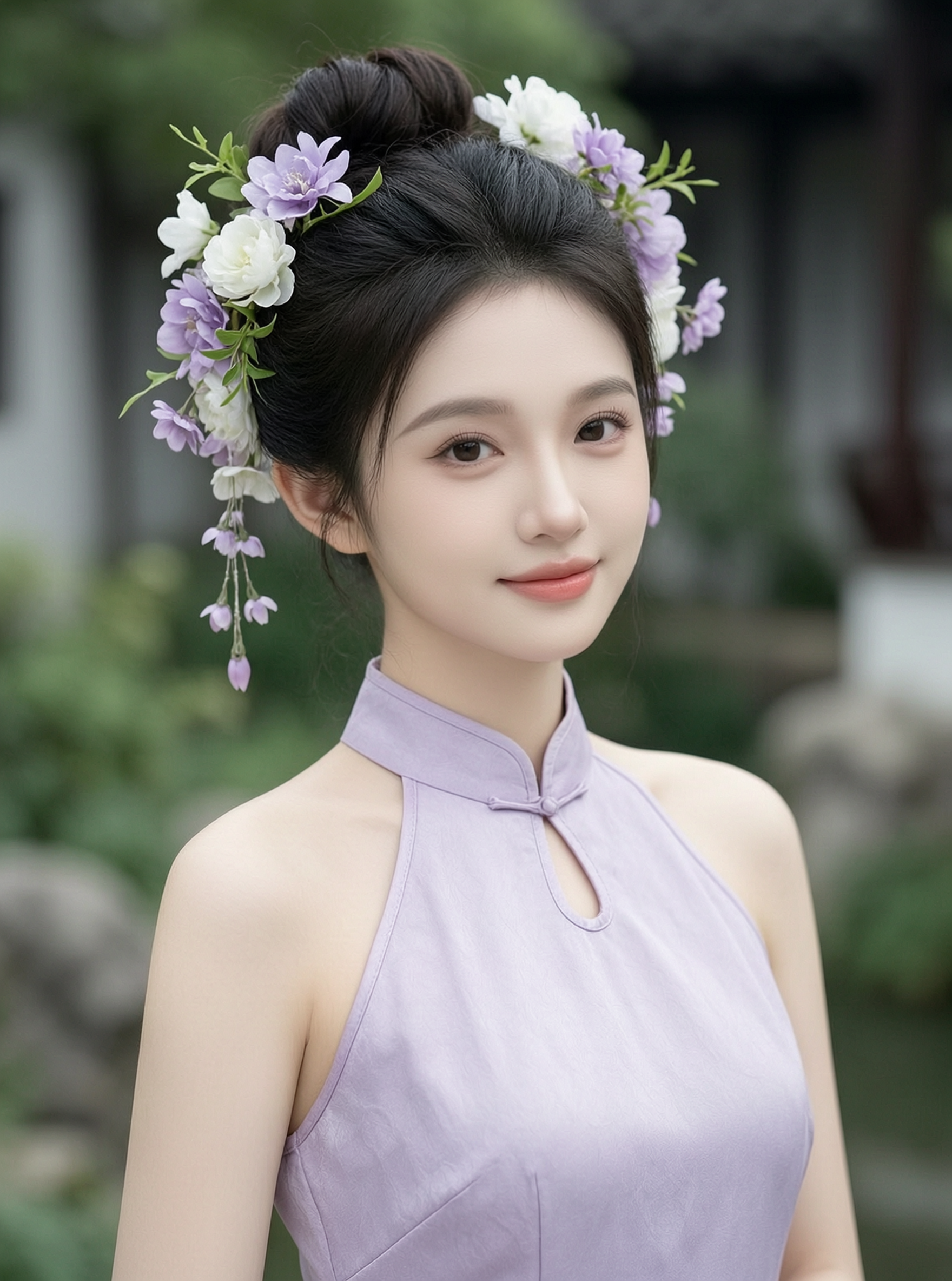 浪漫花漾国风写真|上传女生照片得同款 - 作品图1