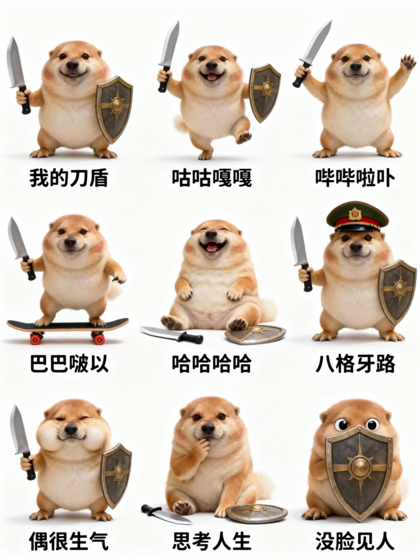 一键生成刀盾狗表情包 - 作品图1