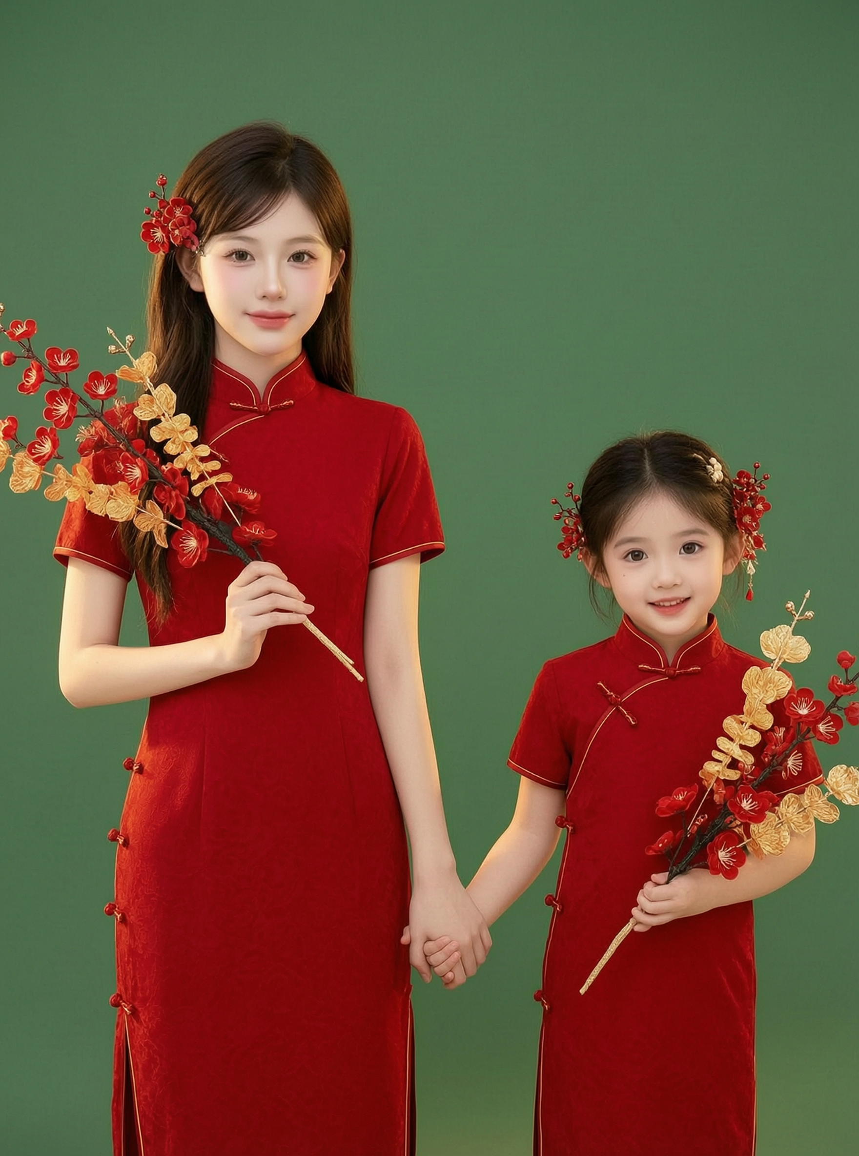 新中式旗袍母女写真「导入照片做同款」 - 作品图2
