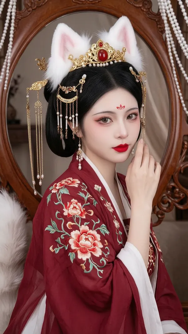 古风狐妖小红娘写真「导入照片做同款」 - 主图（AI艺术作品）