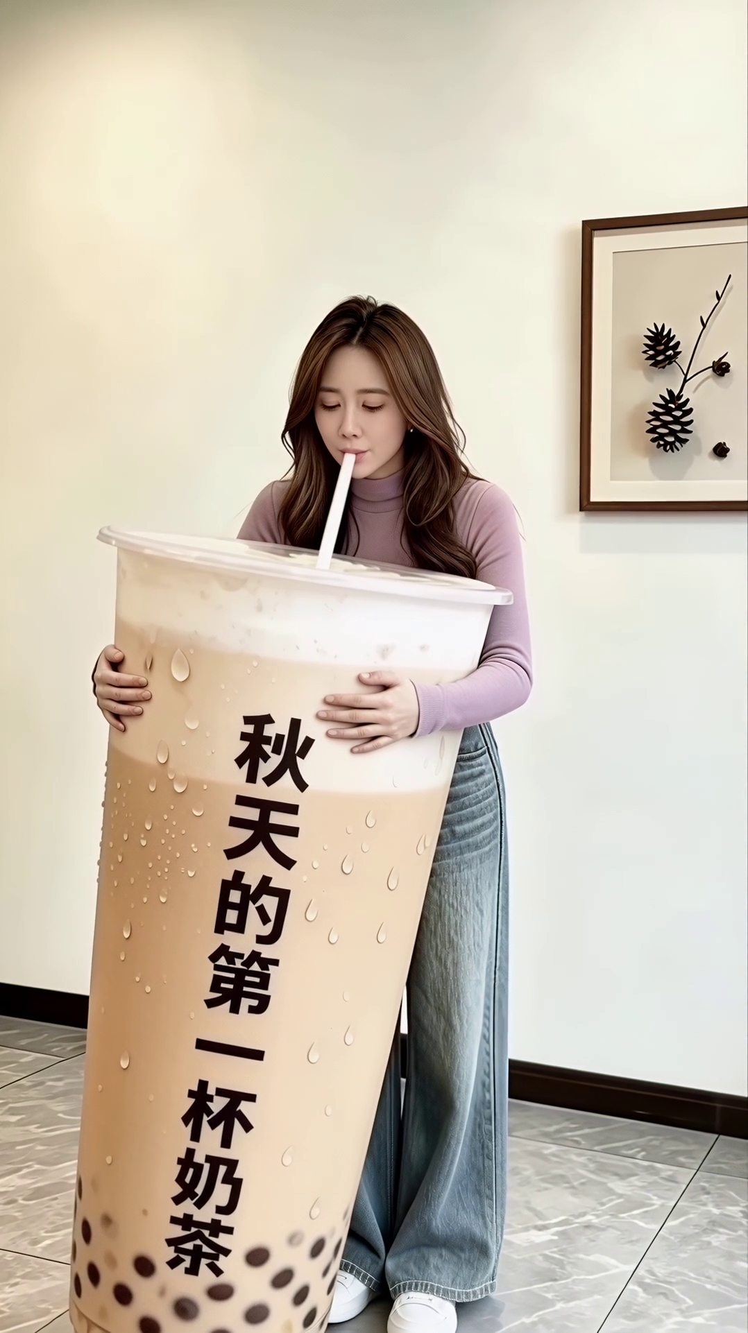 秋天的第一杯奶茶 | 上传照片做同款 - 作品图1