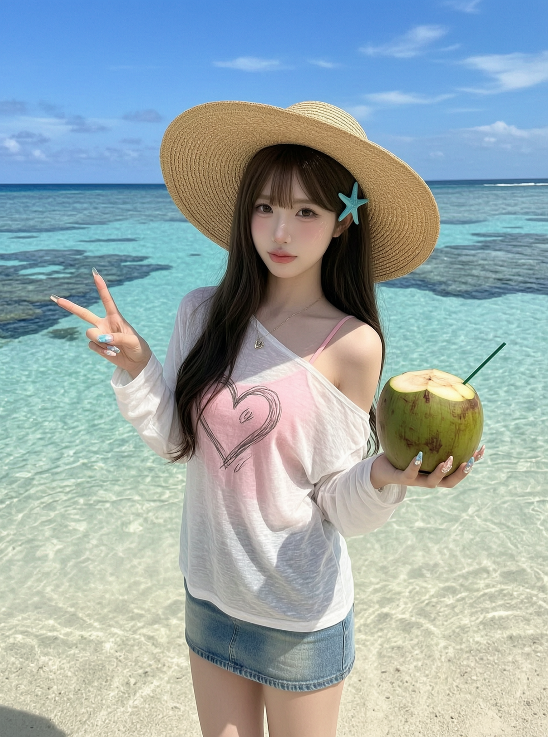 AI夏日限定海边写真 - 作品图1