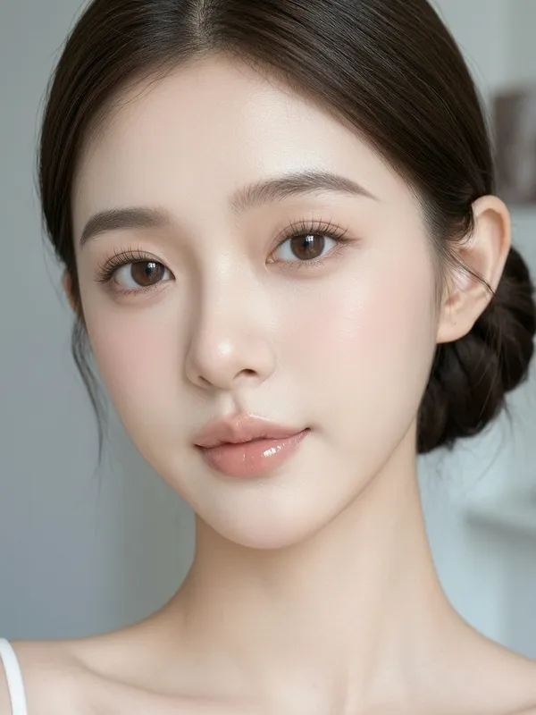 ✨ 高级大片|清透裸感精致妆容人像 - 主图(AI艺术作品)
