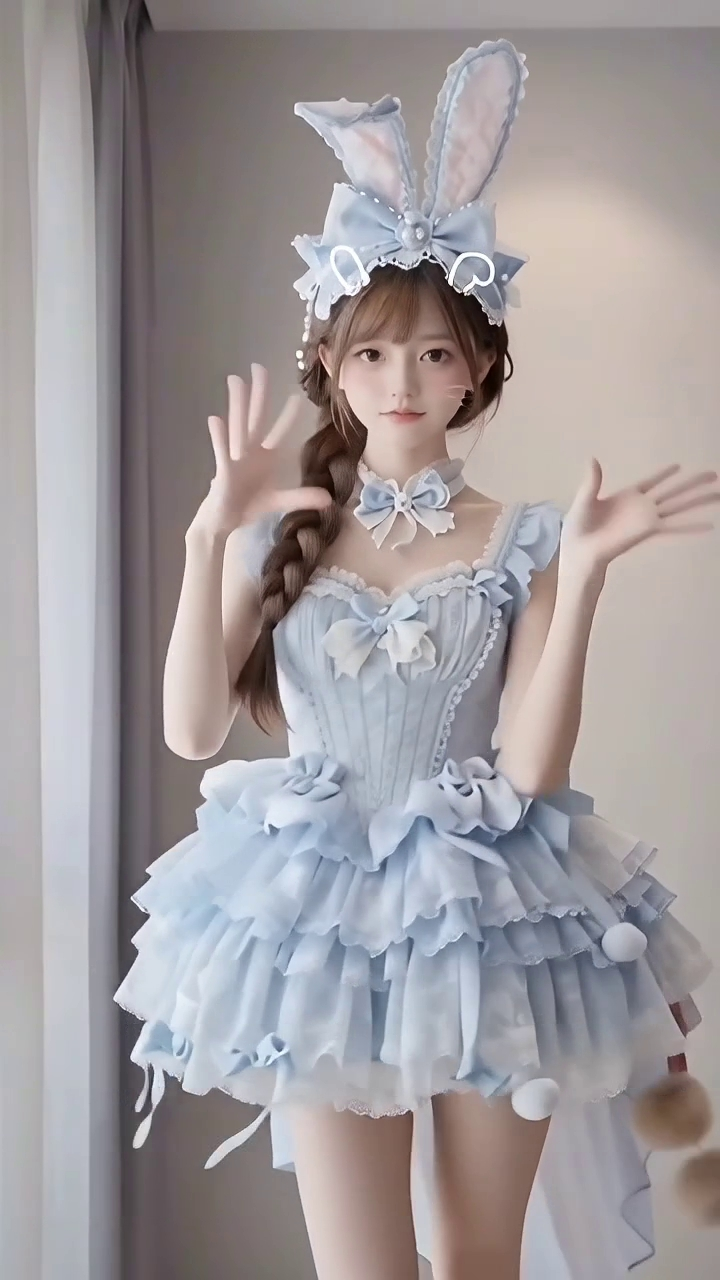 洛丽塔女孩手势舞（导入相片做同款视频） - 作品图1