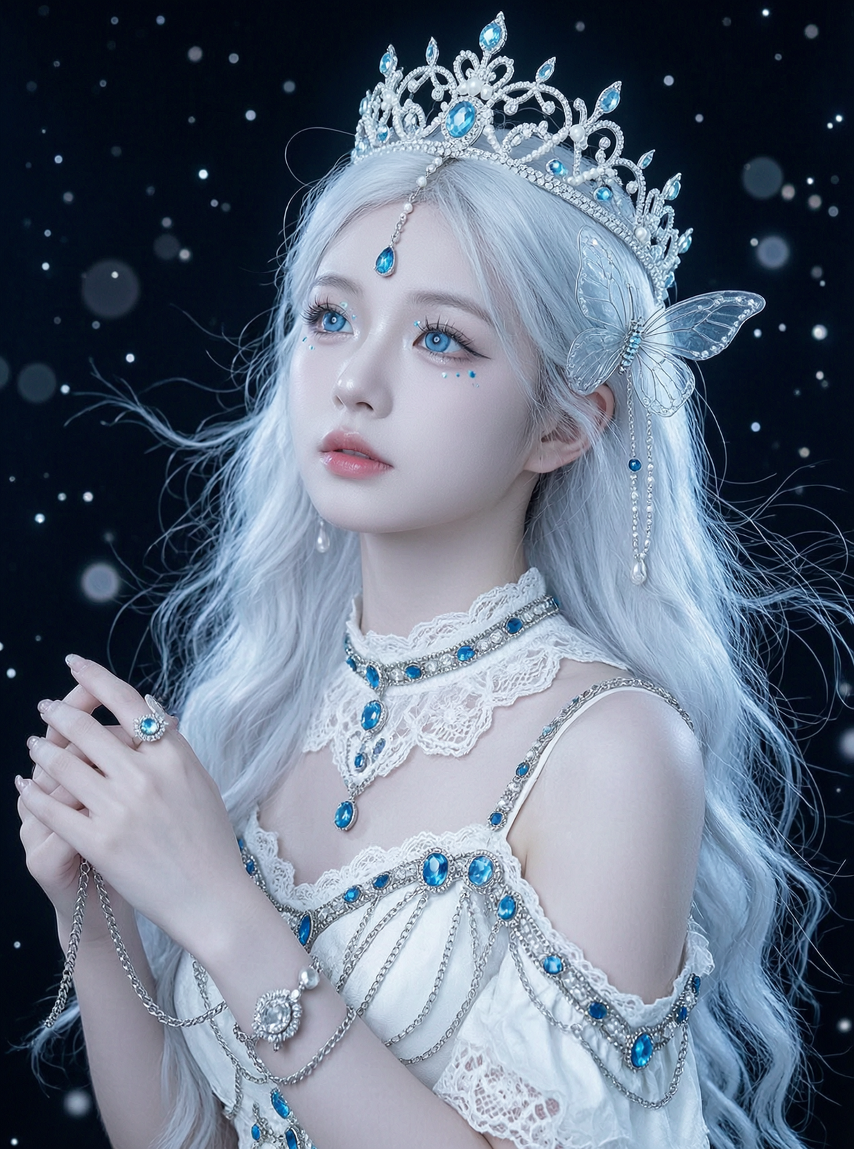 冰晶公主般的梦幻写真|上传照片做同款 - 作品图1