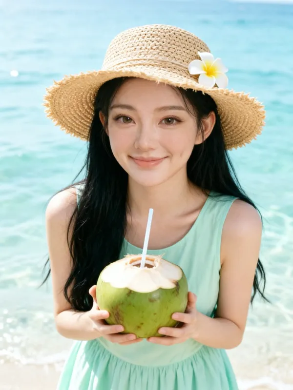 假装去海边度假啦🥥小酒窝同款夏日质感写真 - C作品